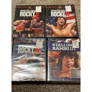 Lot of 4 Sylvester Stallone ROCKY DVDS  Vintage  Sealed